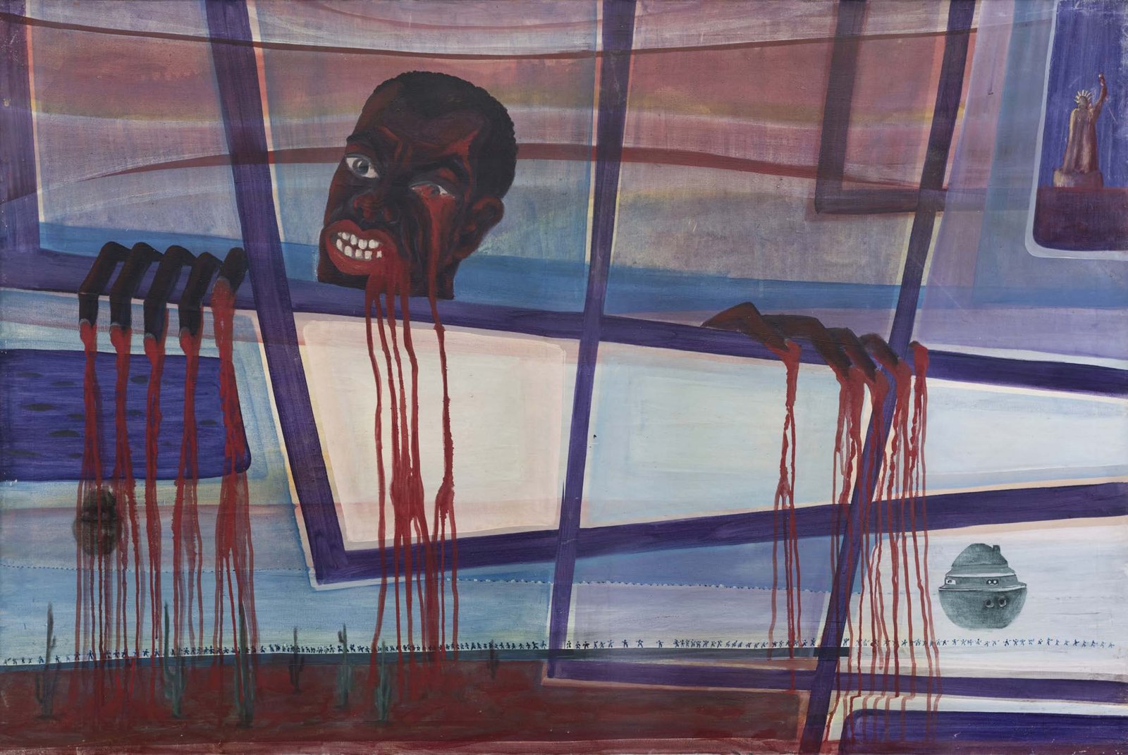 Hommage à Martin Luther King (Sang et Liberté), 1968, by Aref El Rayess