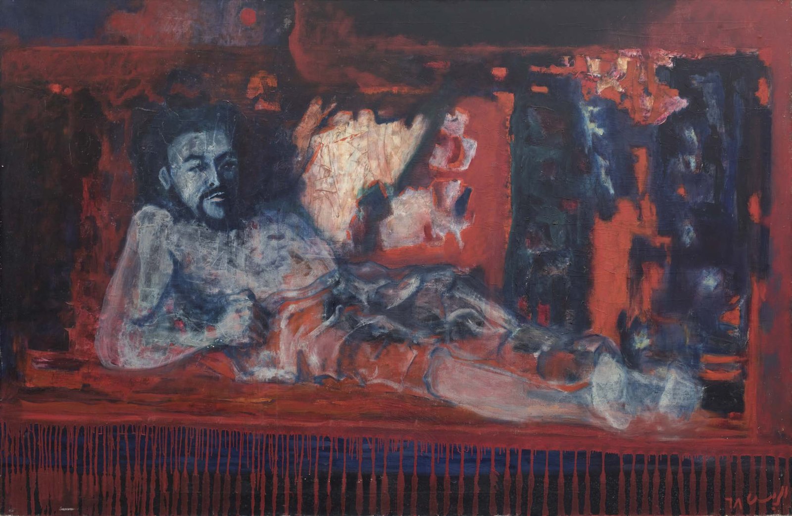 Résurrection de Che Guevara “Le Palestinien” (Sang et Liberté), 1968, by Aref El Rayess