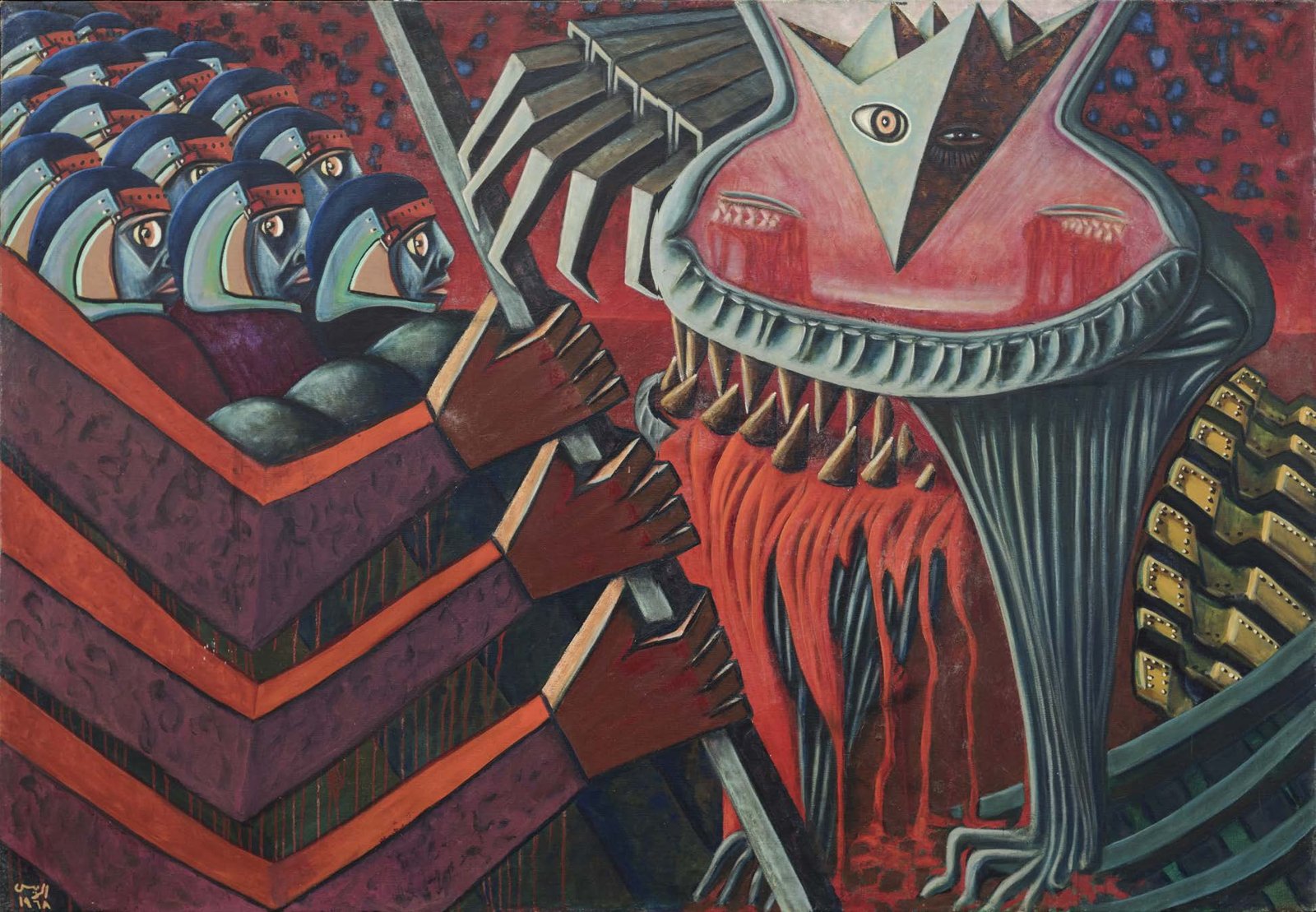 Technologie et révolution (Sang et Liberté), 1968, by Aref El Rayess